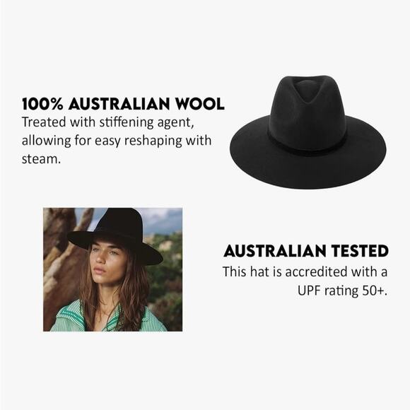 Lack of color the grove wool fedora NWT medium main image 4